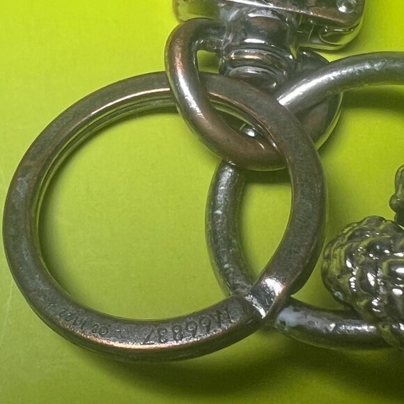 Authentic Louis Vuitton Vintage Silver Tone Knot Bag Charm Key Holder - Picture 13 of 16